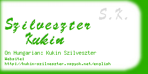 szilveszter kukin business card